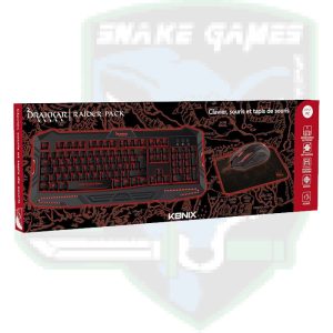 Pack 3 en 1 Konix Drakkar PK-30 : Clavier + Souris + Tapis de souris