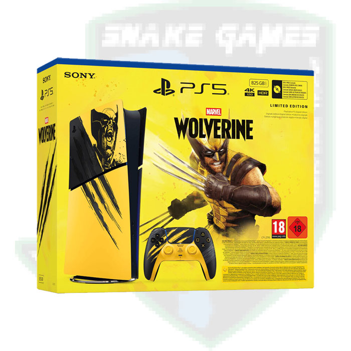 Console PS5 Digital - Édition limitée Marvel's Wolverine Jaune combat